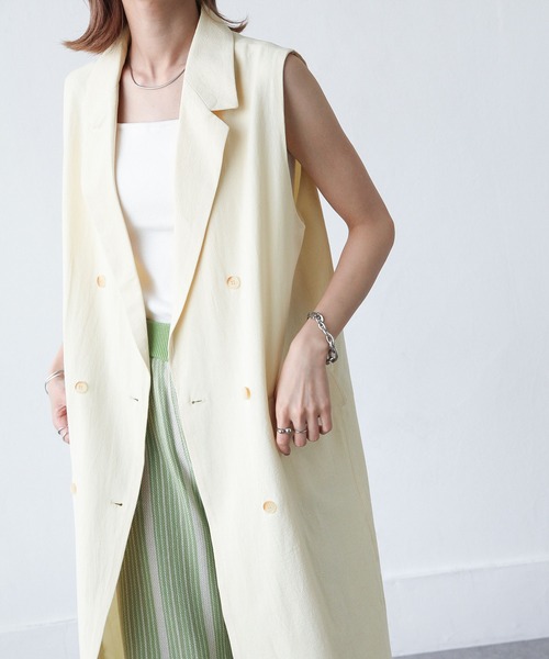 Chillfar（チルファー）の「ロングジレベスト（ベスト・レディース・ブラック/ベージュ/ブラウン/オレンジ/アイボリー・FREE）」の14枚目の写真