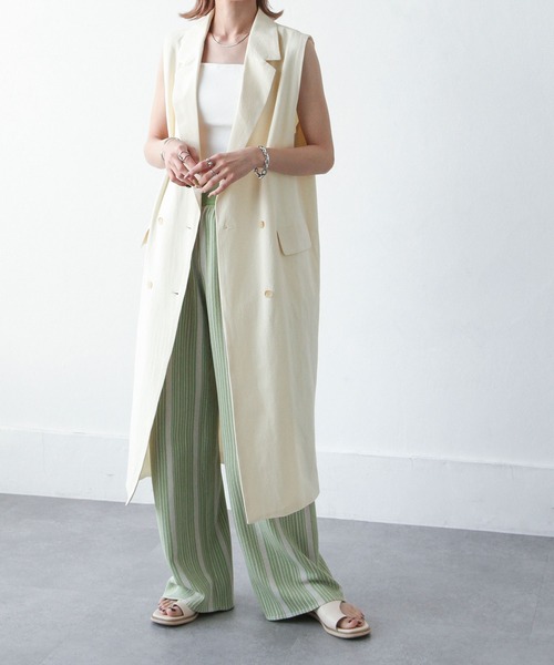 Chillfar（チルファー）の「ロングジレベスト（ベスト・レディース・ブラック/ベージュ/ブラウン/オレンジ/アイボリー・FREE）」の13枚目の写真