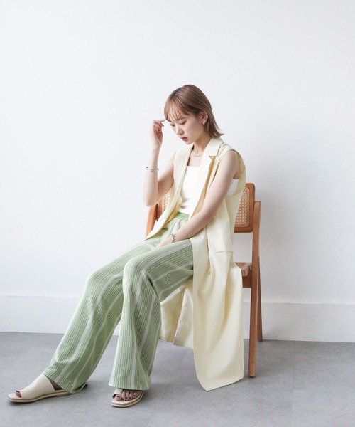 Chillfar（チルファー）の「ロングジレベスト（ベスト・レディース・ブラック/ベージュ/ブラウン/オレンジ/アイボリー・FREE）」の10枚目の写真