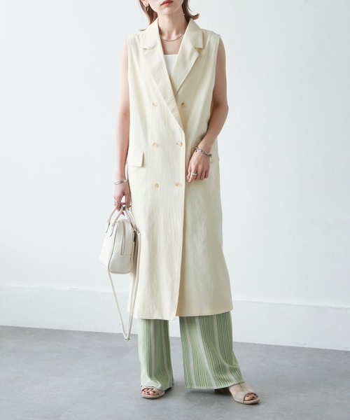 Chillfar（チルファー）の「ロングジレベスト（ベスト・レディース・ブラック/ベージュ/ブラウン/オレンジ/アイボリー・FREE）」の16枚目の写真