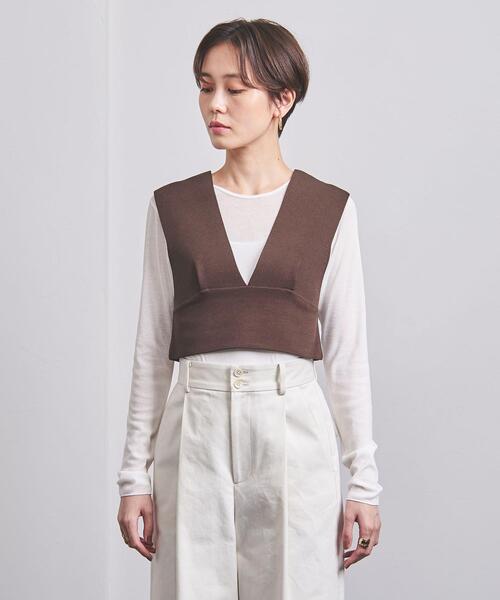 UNITED ARROWS（ユナイテッドアローズ）の「ニット ビスチェ（その他トップス・レディース・ブラック/ダークブラウン・FREE）」の11枚目の写真