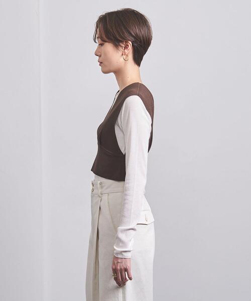 UNITED ARROWS（ユナイテッドアローズ）の「ニット ビスチェ（その他トップス・レディース・ブラック/ダークブラウン・FREE）」の4枚目の写真
