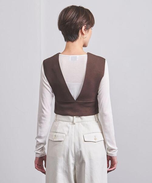 UNITED ARROWS（ユナイテッドアローズ）の「ニット ビスチェ（その他トップス・レディース・ブラック/ダークブラウン・FREE）」の6枚目の写真