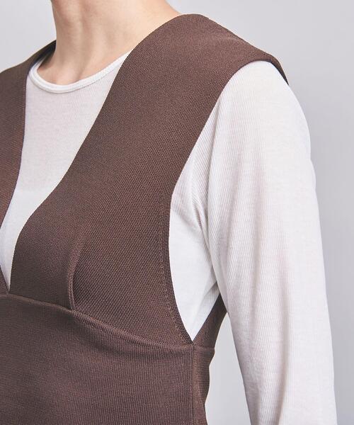 UNITED ARROWS（ユナイテッドアローズ）の「ニット ビスチェ（その他トップス・レディース・ブラック/ダークブラウン・FREE）」の3枚目の写真