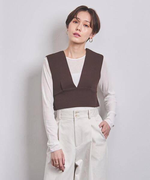 UNITED ARROWS（ユナイテッドアローズ）の「ニット ビスチェ（その他トップス・レディース・ブラック/ダークブラウン・FREE）」の10枚目の写真