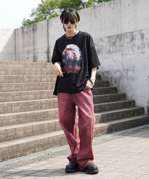 G.O.C（ジーオーシー）の「カットオフ ワイド カラー デニム パンツ（デニムパンツ・メンズ・ホワイト/パープル/レッド/イエロー・MEDIUM/LARGE）」の18枚目の写真