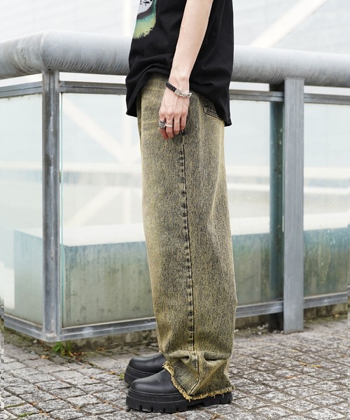 G.O.C（ジーオーシー）の「カットオフ ワイド カラー デニム パンツ（デニムパンツ・メンズ・ホワイト/パープル/レッド/イエロー・MEDIUM/LARGE）」の20枚目の写真