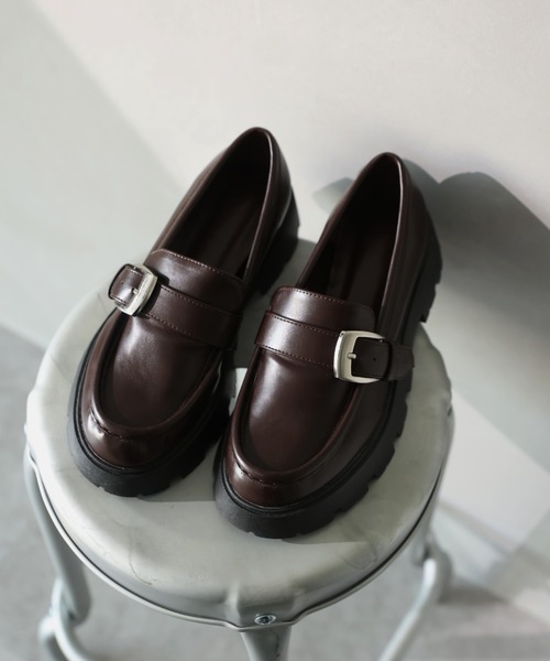 VIVIAN（ヴィヴィアン）の「厚底バックルベルトローファー ZOZOTOWN+オフィシャルサイト限定商品（ローファー・レディース・ダークブラウン/ブラック系その他・LL/S/M/L）」の19枚目の写真