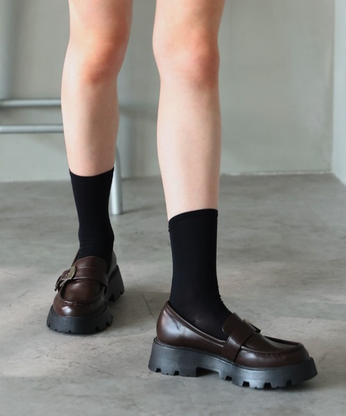 VIVIAN（ヴィヴィアン）の「厚底バックルベルトローファー ZOZOTOWN+オフィシャルサイト限定商品（ローファー・レディース・ダークブラウン/ブラック系その他・LL/S/M/L）」の13枚目の写真