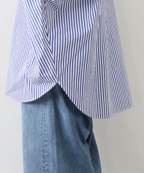 journal standard luxe ストライプ ドロップシャツ JOURNAL STANDARD LUXE（ジャーナルスタンダード ラックス）の
