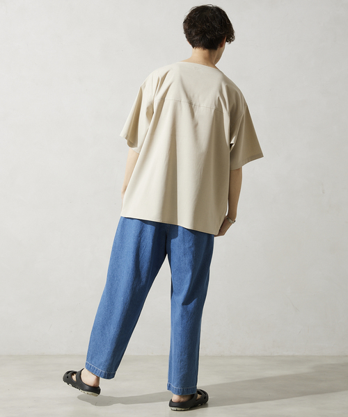 JOURNAL STANDARD relume(ジャーナルスタンダード レリューム)の「RE:TR STRETCH ヘンリーネック半袖シャツ(シャツ/ブラウス・メンズ・ライトグレー/サックスブルー/アイボリー・MEDIUM/LARGE)」の19枚目の写真