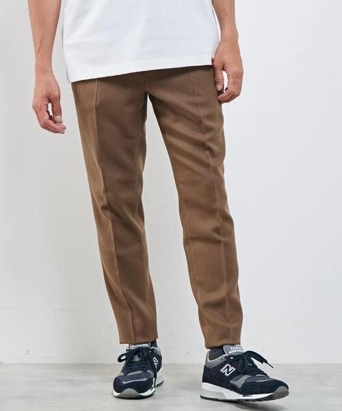 MEN'S MELROSE（メンズメルローズ）の「【WEB限定】イージーケアウーリーサージセットアップパンツ（スラックス・メンズ・ネイビー/ライトブラウン/ブラック/チャコールグレー・3/4/2）」の3枚目の写真