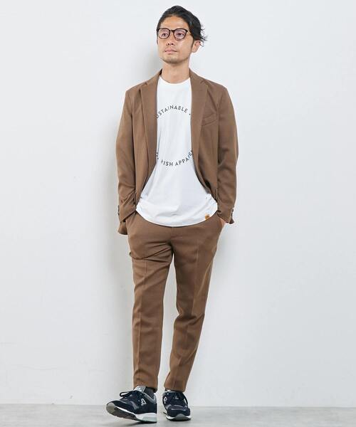 MEN'S MELROSE（メンズメルローズ）の「【WEB限定】イージーケアウーリーサージセットアップパンツ（スラックス・メンズ・ネイビー/ライトブラウン/ブラック/チャコールグレー・3/4/2）」の17枚目の写真