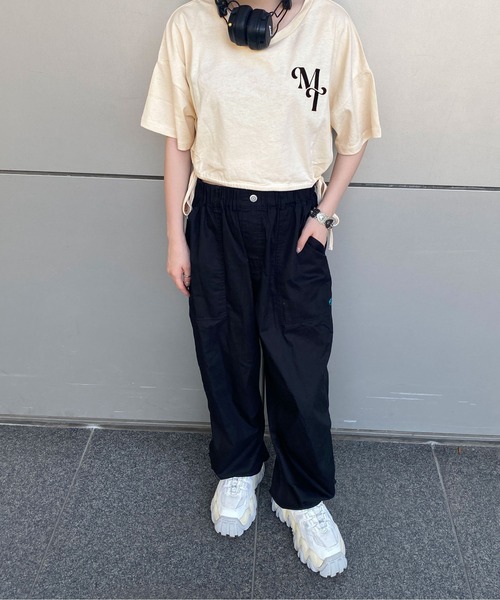 PairPair（ペアペア）の「裾ドロストクロップドＴee（Tシャツ/カットソー・レディース・ブラック/アイボリー・FREE）」の6枚目の写真