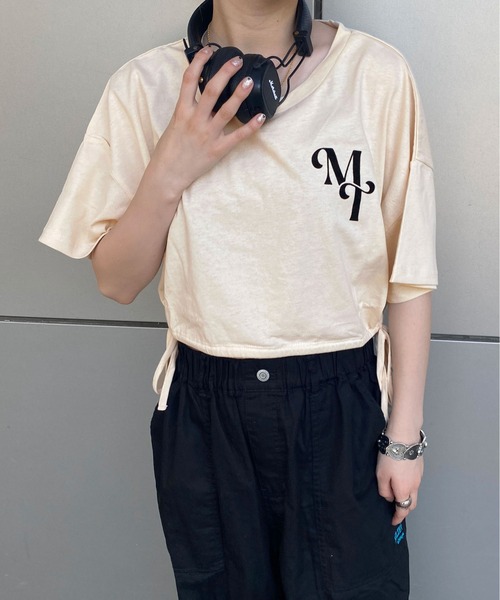 PairPair（ペアペア）の「裾ドロストクロップドＴee（Tシャツ/カットソー・レディース・ブラック/アイボリー・FREE）」の15枚目の写真