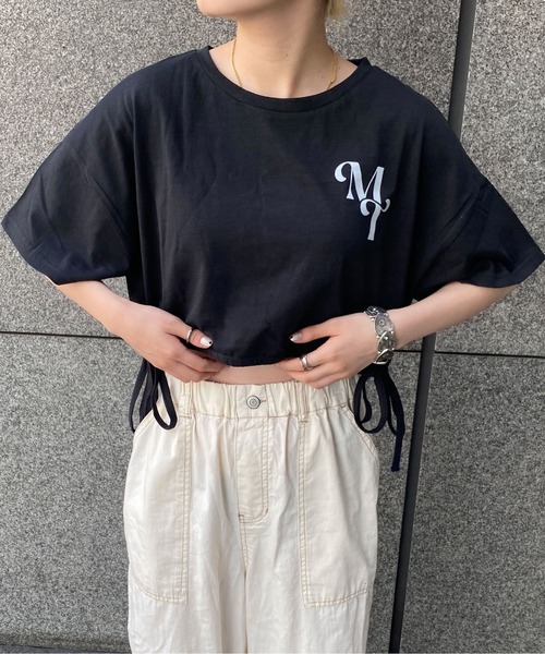 PairPair（ペアペア）の「裾ドロストクロップドＴee（Tシャツ/カットソー・レディース・ブラック/アイボリー・FREE）」の14枚目の写真