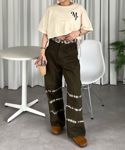 PairPair（ペアペア）の「裾ドロストクロップドＴee（Tシャツ/カットソー・レディース・ブラック/アイボリー・FREE）」の19枚目の写真