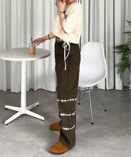 PairPair（ペアペア）の「裾ドロストクロップドＴee（Tシャツ/カットソー・レディース・ブラック/アイボリー・FREE）」の18枚目の写真