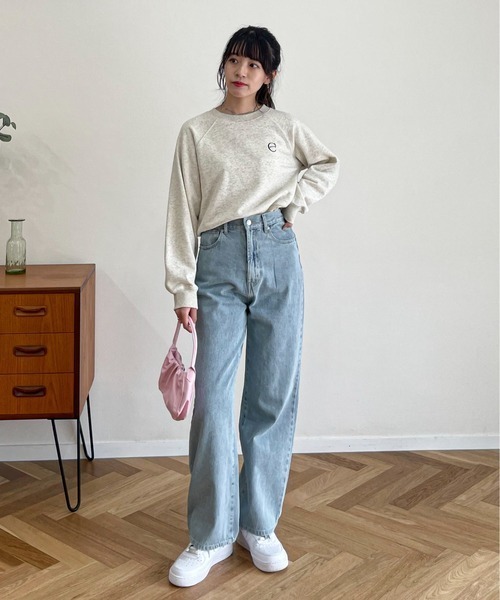 EPIMI E'PIMMY（エピミエピミー）の「ワイドストレートカラーデニム（デニムパンツ・レディース・ブルー/ネイビー/パープル/ブラウン/ブラック/グリーン/オレンジ/ピンク/レッド・MEDIUM/SMALL）」の17枚目の写真