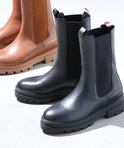 TOMMY HILFIGER（トミーヒルフィガー）の「チェルシーブーツ（ブーツ・レディース・ブラウン/ブラック・24cm/23.5cm/23cm）」の3枚目の写真