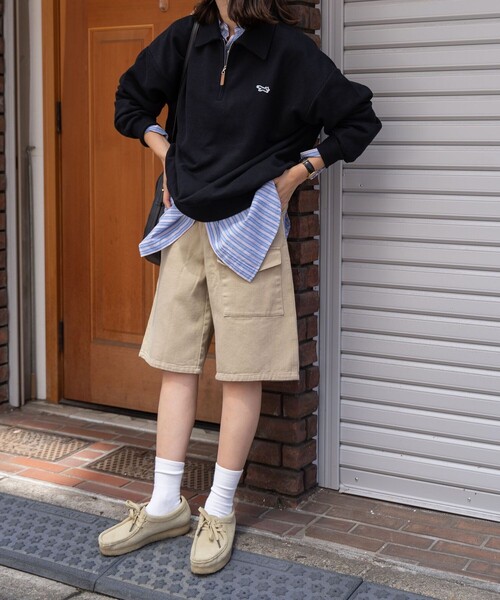 FREAK'S STORE(フリークスストア)の「TOWN CRAFT × FREAK'S STORE/タウンクラフト 別注 ハーフジップポロスウェット(スウェット・レディース・ブラック/オリーブ/グレー/ネイビー/ナチュラル/レッド/その他13・フリ-)」の12枚目の写真