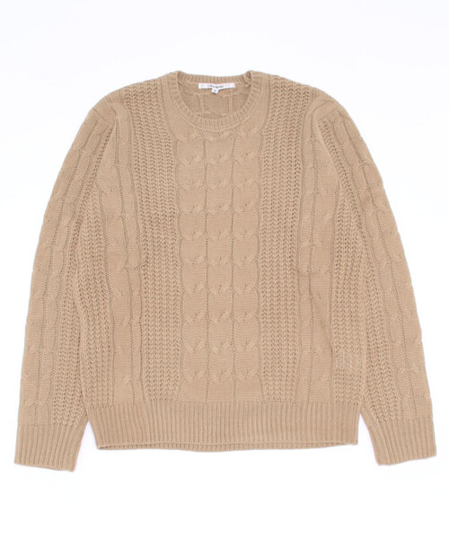 hardcover（ハードカバー）の「【z】【hardcover】アクリルランダムケーブルニット（ニット/セーター・レディース・オフホワイト/ブラック/チャコールグレー/グレー/ベージュ/ネイビー/ワイン・MEDIUM/LARGE）」の2枚目の写真