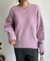フォックスカシミヤ ボートネックプルオーバー