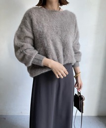 フォックスカシミヤ ボートネックプルオーバー