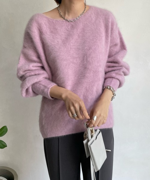 DouDou（ドゥドゥ）の「フォックスカシミヤ ボートネックプルオーバー