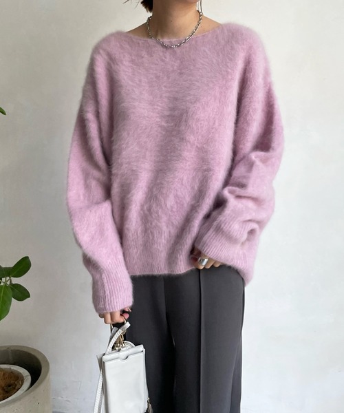 DouDou（ドゥドゥ）の「フォックスカシミヤ ボートネックプルオーバー