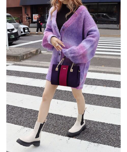 EVRIS（エヴリス）の「サイドゴアインソールワークブーツ（ブーツ・レディース・ブラック/アイボリー・SMALL/LARGE/MEDIUM）」の5枚目の写真