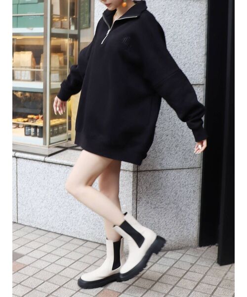 EVRIS（エヴリス）の「サイドゴアインソールワークブーツ（ブーツ・レディース・ブラック/アイボリー・SMALL/LARGE/MEDIUM）」の15枚目の写真