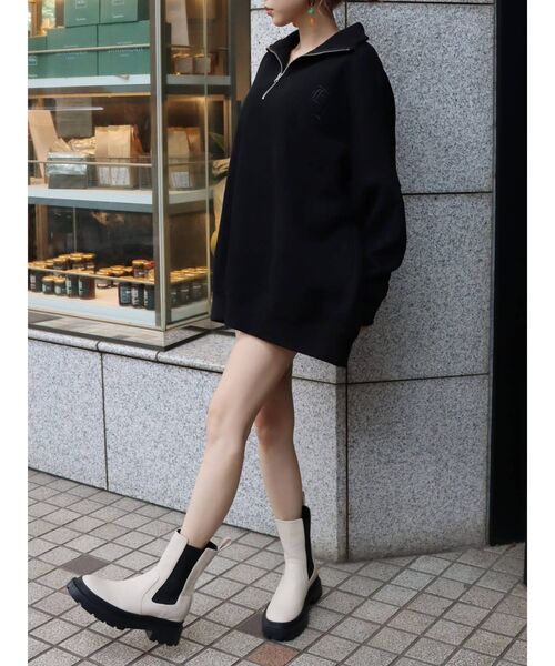 EVRIS（エヴリス）の「サイドゴアインソールワークブーツ（ブーツ・レディース・ブラック/アイボリー・SMALL/LARGE/MEDIUM）」の16枚目の写真