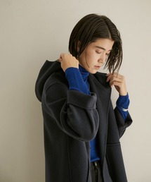 SALON adam et rope' | ウールリバーフーデッドハーフコート(その他アウター)