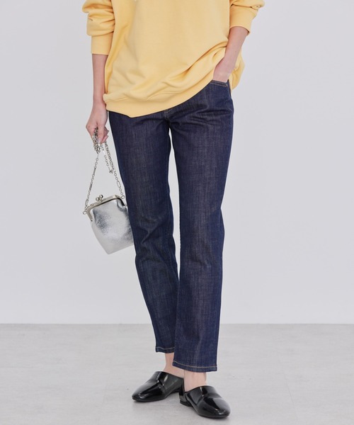 AMERICAN HOLIC(アメリカンホリック)の「テーパードデニム(デニムパンツ・レディース・ライトインディゴブルー/サックスブルー/ライトグレー/ブラック/ワンウォッシュ・L/XS/XL/S/M)」の5枚目の写真