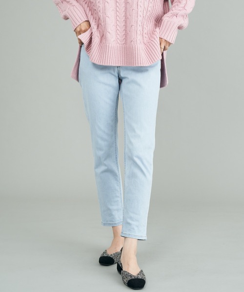 AMERICAN HOLIC(アメリカンホリック)の「テーパードデニム(デニムパンツ・レディース・ライトインディゴブルー/サックスブルー/ライトグレー/ブラック/ワンウォッシュ・L/XS/XL/S/M)」の10枚目の写真