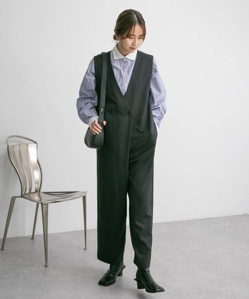 KBF（ケイビーエフ）の「ラップサロペット（サロペット/オーバーオール・レディース・カーキ/ブラック・38/36）」の16枚目の写真