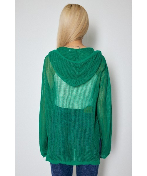 MOUSSY | SHEER HOODIE カーディガン (カーディガン ) |SHEL