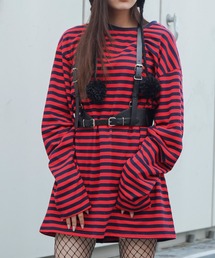 SPINNS | 【ゆったりシルエット】ボーダービッグロングスリーブTシャツ(Tシャツ/カットソー)