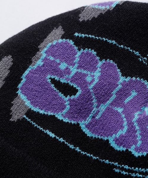 XLARGE（エクストララージ）の「GRAFFITI KNIT CAP（ニットキャップ/ビーニー・メンズ・ブラック/グレー・ONE SIZE）」の4枚目の写真