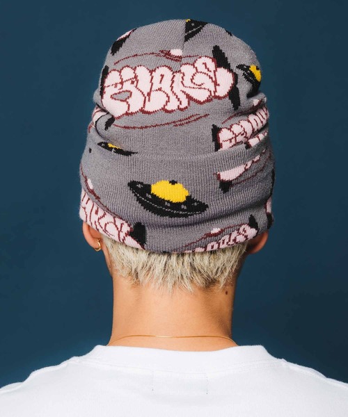 XLARGE（エクストララージ）の「GRAFFITI KNIT CAP（ニットキャップ/ビーニー・メンズ・ブラック/グレー・ONE SIZE）」の7枚目の写真