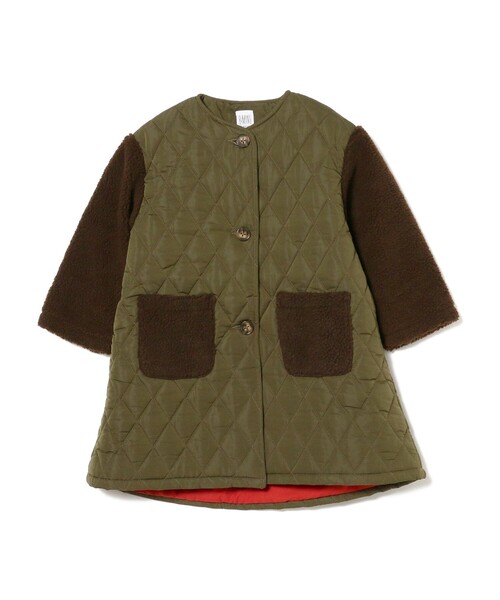 B:MING by BEAMS（ビーミングバイビームス）の「B:MING by BEAMS / ボアスリーブ キルト ノーカラー コート（110~150cm）（ノーカラーコート・キッズ・オリーブ/ダークオレンジ・140/120/130/110/150）」の17枚目の写真
