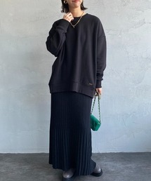 MICA&DEAL✨\"AING\"ロゴ裏起毛スウェット　ネイビー MICA&DEAL】マイカ＆ディール 