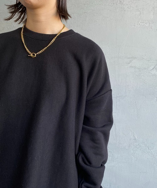 MICA&DEAL（マイカ＆ディール）の「[MICA&DEAL/マイカアンドディール] 別注 ルーズフィット クルーネックスウェット（スウェット・レディース・ブラック/グレー/オフホワイト/カーキ・F）」の21枚目の写真