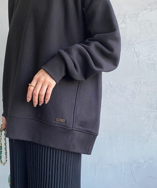 MICA&DEAL（マイカ＆ディール）の「[MICA&DEAL/マイカアンドディール] 別注 ルーズフィット クルーネックスウェット（スウェット・レディース・ブラック/グレー/オフホワイト/カーキ・F）」の22枚目の写真