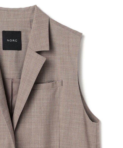 N.O.R.C（ノーク）の「TWジレ（ベスト・レディース・モカ/ダークグリーン/ブラック・M/S）」の6枚目の写真