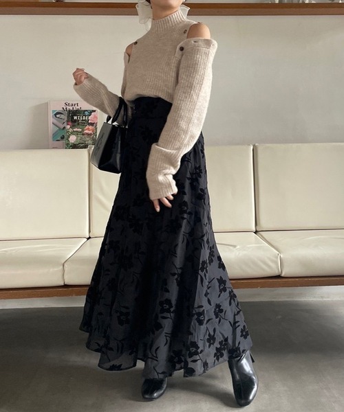 one after another NICE CLAUP（ワンアフターアナザーナイスクラップ）の「ストレッチショートブーツ（ブーツ・レディース・アイボリー/ブラック・SMALL/MEDIUM/LARGE）」の7枚目の写真