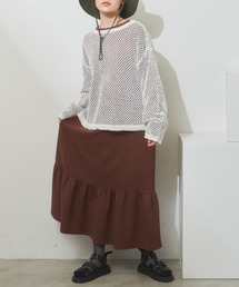 ワッフルティアードワンピース