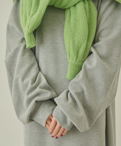 MERLOT（メルロー）の「ワッフルティアードワンピース（ワンピース・レディース・マスタード/モカ/グレー・FREE）」の17枚目の写真