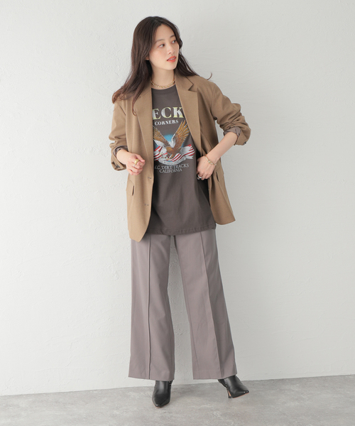 ドロスト付センターシームソフトワイドパンツ B.C STOCK（ベーセーストック）の「センターシーム ソフトワイド
